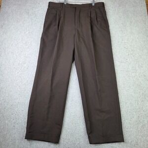 Bocaccio Uomo Pleated Dress Pants Mens Size 36x30‎ Trousers Cuffed